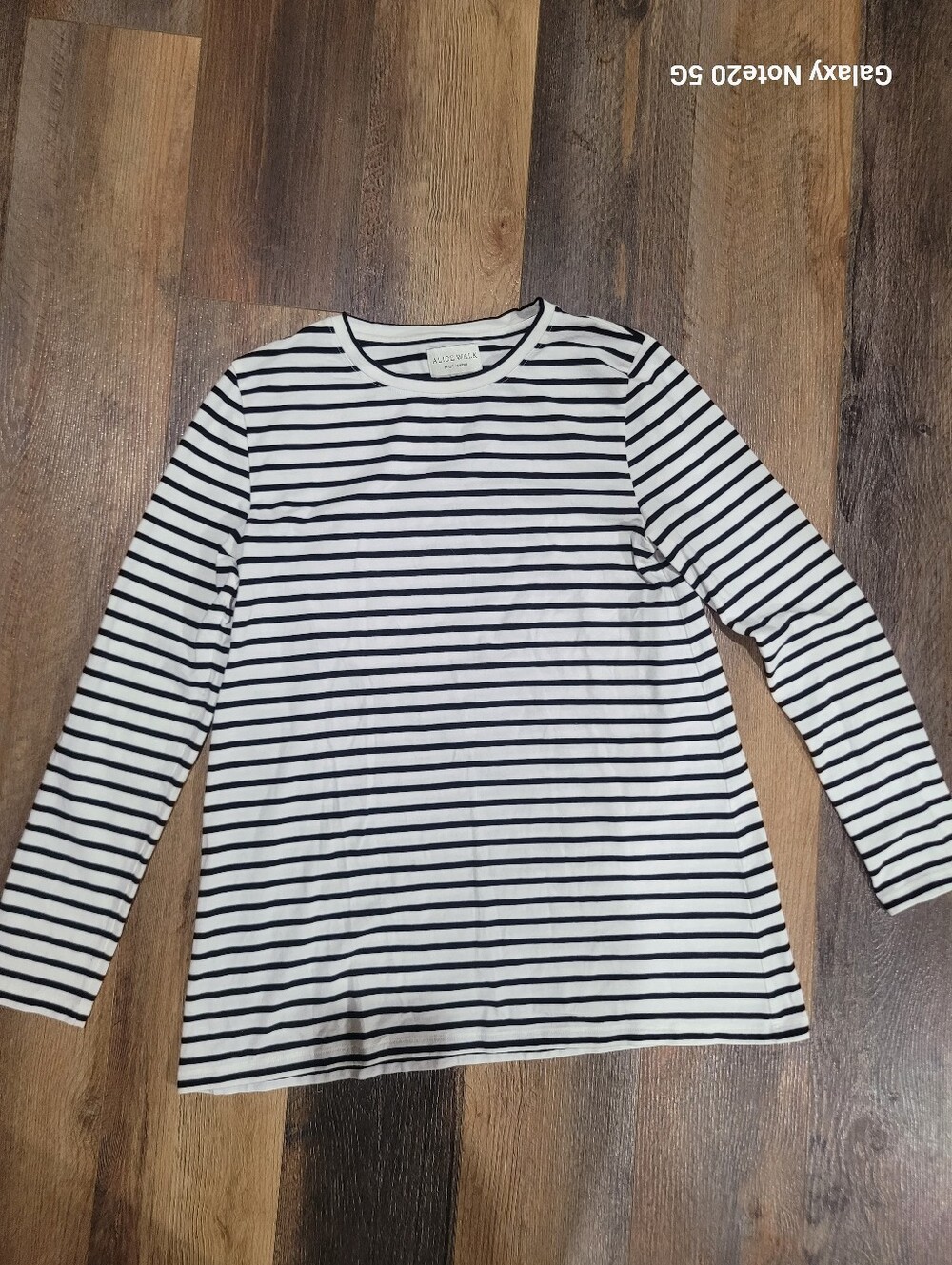 Alice Walk Striped Long Sleeve Top Extra Small XS Pima Cotton Modal EUC